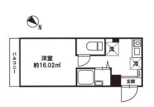 VILLA 上池台(1K/1階)の間取り写真