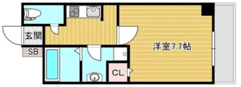 モンテノーム南堀江(1K/8階)の間取り写真