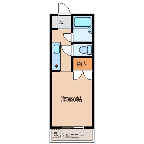 ジュネス増田(1K/1階)の間取り写真