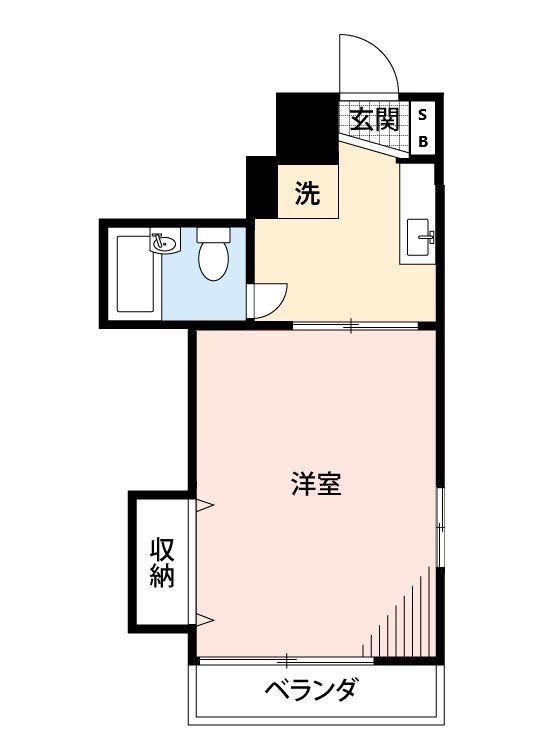 エスメラルダ(1K/2階)の間取り写真