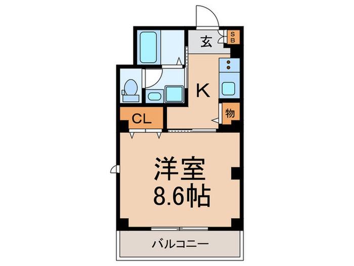 ブライトキューブ中板橋(1K/1階)の間取り写真