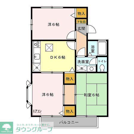 エトワールメゾン(3DK/2階)の間取り写真