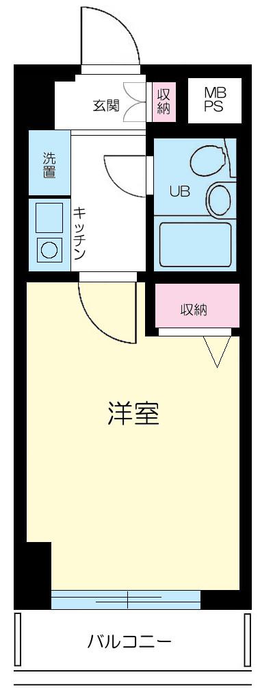 クレッセント下丸子(1K/2階)の間取り写真