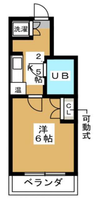ダイヤモンドレジデンス西小山(1K/5階)の間取り写真