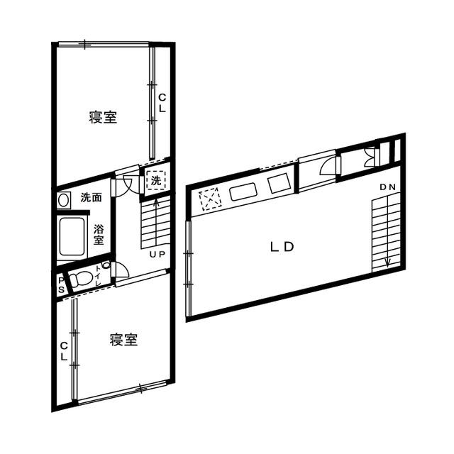都電荒川線 都電雑司ケ谷駅 徒歩8分 4階建 築21年(2LDK/1階)の間取り写真