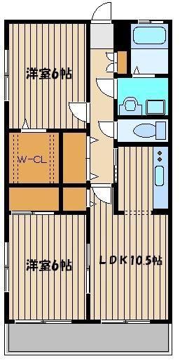 メゾンパークケー(2LDK/3階)の間取り写真