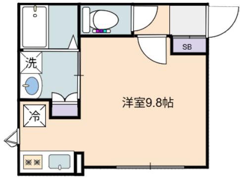 玉島長尾アパート(ワンルーム/1階)の間取り写真