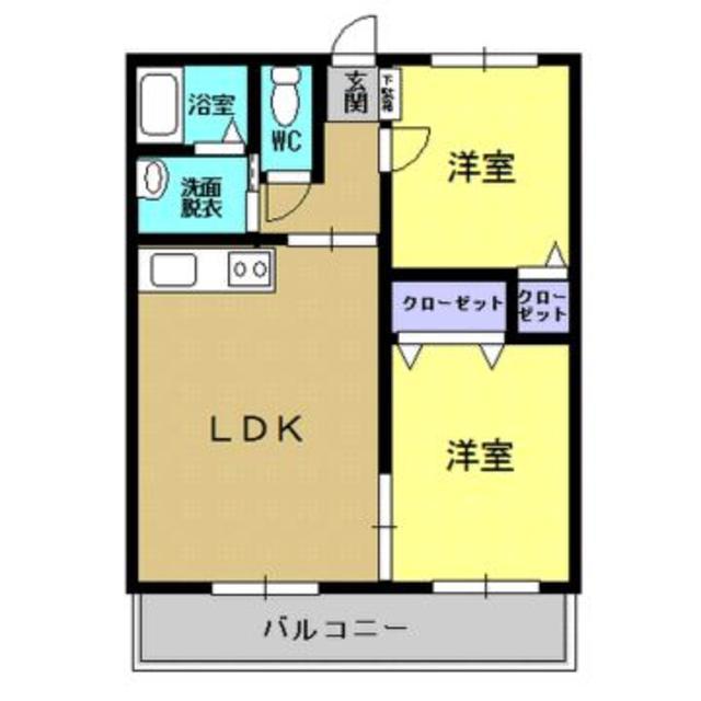 アメニティー青垣(2LDK/2階)の間取り写真