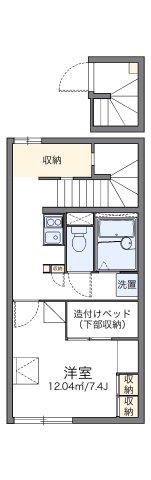 レオパレス鴨池(1K/2階)の間取り写真