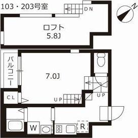 ハーモニーテラス千種(1K/1階)の間取り写真