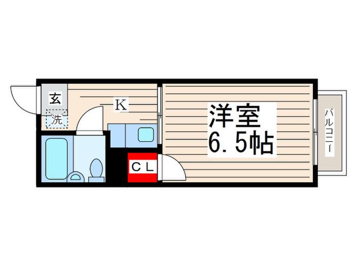 アイボリーハイツA(1K/1階)の間取り写真