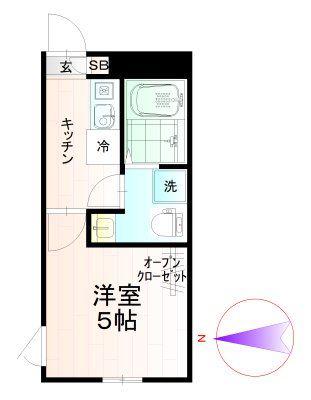 GRACE本蓮沼(1K/3階)の間取り写真
