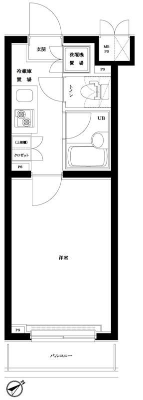 ルーブル蒲田南(1K/3階)の間取り写真