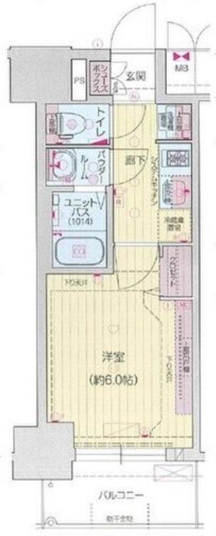 プレリス太閤通セルシア(1K/2階)の間取り写真