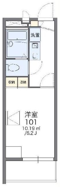 レオパレスエール(1K/1階)の間取り写真