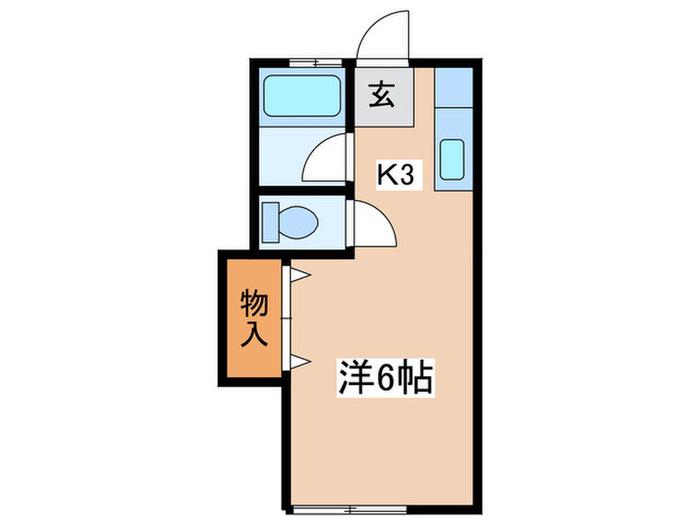 シリウス(1K/1階)の間取り写真