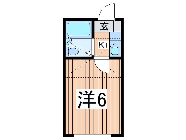 プレステージ平塚(1K/2階)の間取り写真