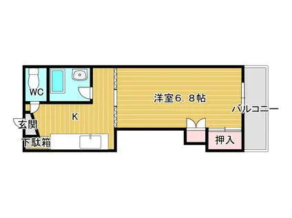 村上ビル(1K/3階)の間取り写真