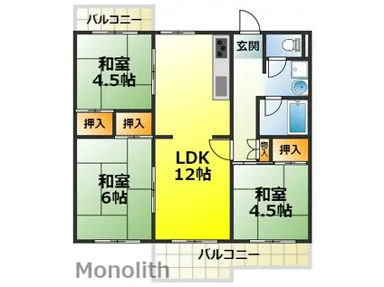 光明台37(3LDK/2階)の間取り写真