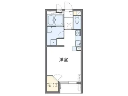エスペランサ(1K/2階)の間取り写真