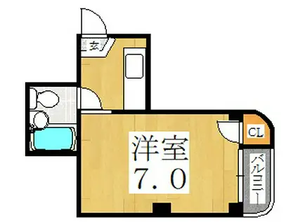 サンあびこ東マンション(1K/4階)の間取り写真