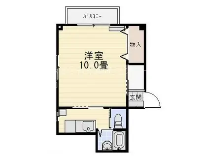 グランメゾン津島の森ガーデン A(1K/1階)の間取り写真