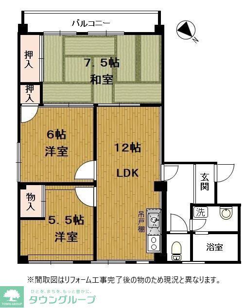 エミネンス妙蓮寺(3LDK/1階)の間取り写真