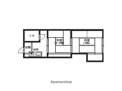 栄ハイツ(2K/1階)の間取り写真