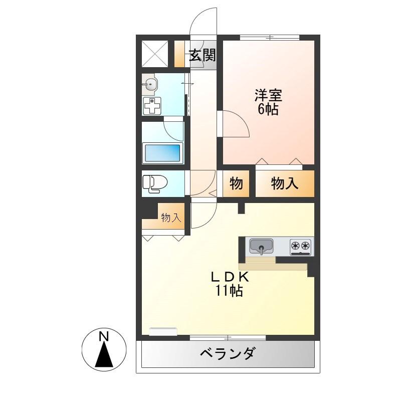 ベルタ カーサ(1LDK/2階)の間取り写真