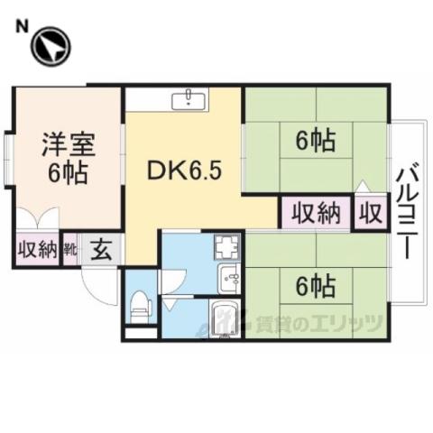 チェリーヒルズ(3DK/2階)の間取り写真