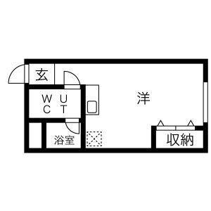 鴫野センタービル(ワンルーム/3階)の間取り写真