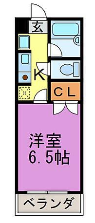 ジョイフルマンション井尻(1K/3階)の間取り写真