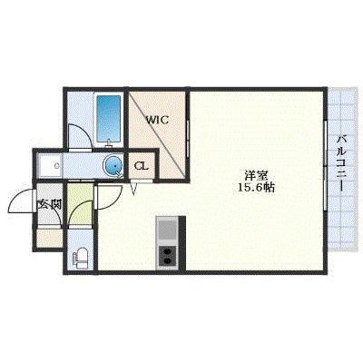 N・O医大南(ワンルーム/3階)の間取り写真