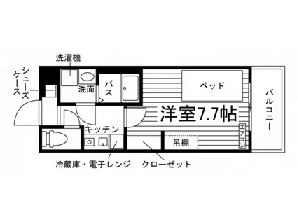 学生会館 UNI EMEAL 新潟大学前ANNEX食事付き(1K/1階)の間取り写真
