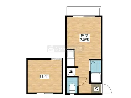 BRAVAS昭和(ワンルーム/2階)の間取り写真