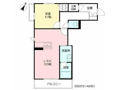 SHAMAISON GRANF(1LDK/3階)の間取り写真