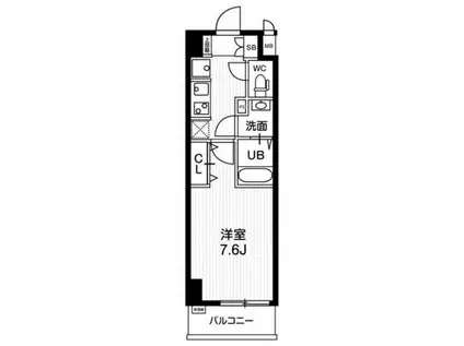 N-STAGE亀戸II(1K/5階)の間取り写真