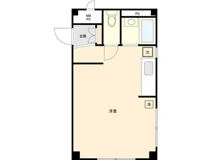 イクセルシャーT(ワンルーム/1階)の間取り写真