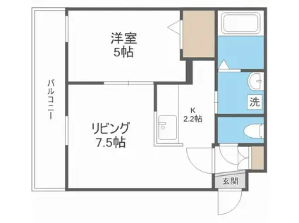 プレミアシティ美園(1LDK/3階)の間取り写真