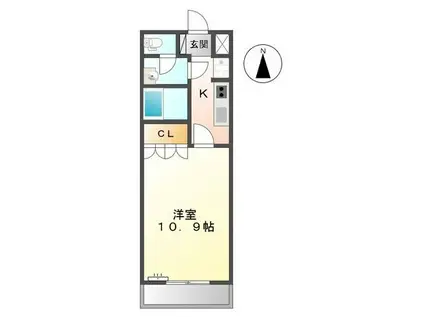 サーバタ(1K/2階)の間取り写真