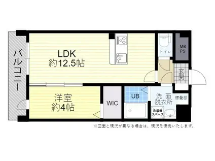 オーク金池南(1LDK/2階)の間取り写真