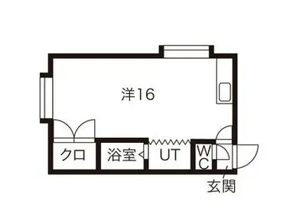 サンホームMS NO.8(ワンルーム/2階)の間取り写真