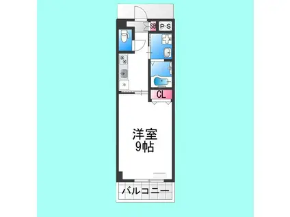 サザンクレスト堺(1K/5階)の間取り写真