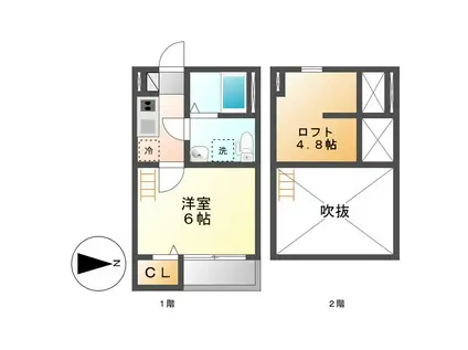 YS SPUARE中村公園(1K/1階)の間取り写真
