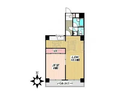 エクシード広路(1LDK/5階)の間取り写真