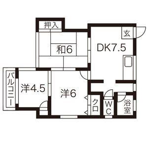 アーバンライフA(3DK/2階)の間取り写真