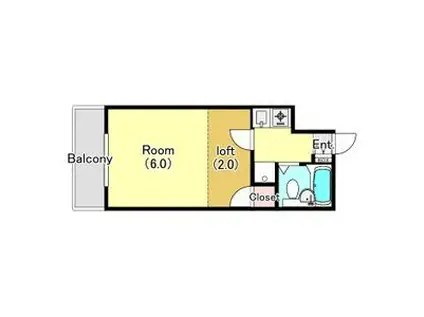 パレス西中島(1K/1階)の間取り写真