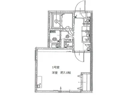 MINERUMO NISHIYA(1K/2階)の間取り写真