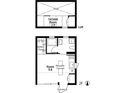 TOKO碑文谷(ワンルーム/2階)の間取り写真