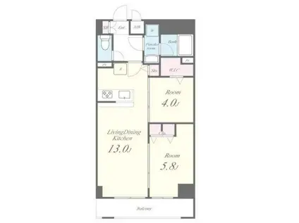 JPT RESIDENCE(2LDK/10階)の間取り写真